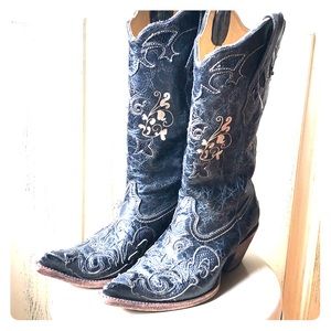 Corral Vintage black cowboy cowgirl boots size 6